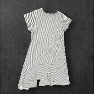 Striped Black and White Women's Dress
